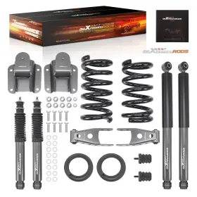 7t382b Maxpeedingrods Complete Suspension Drop Kit For Dodge Ram 1500 2wd V8 94-99 Front 2-3 Inch Rear 4