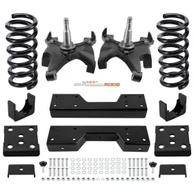 86c0wo Maxpeedingrods Front 4inch Rear 6 Inch Drop Kit For Chevrolet Gmc C1500 88-98 With 1.25 Rotors V8 #2