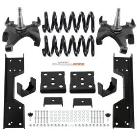 86c0wo Maxpeedingrods Front 4inch Rear 6 Inch Drop Kit For Chevrolet Gmc C1500 88-98 With 1.25 Rotors V8