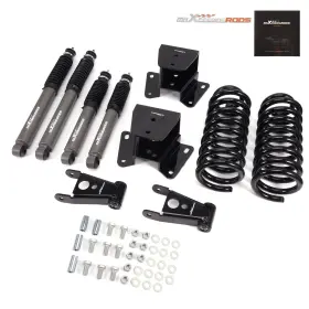 Maxpeedingrods 8s362m 3 Inch / 4 Lowering Kit Drop Shackles Hangers Shocks For Ford F100 F150 73-79