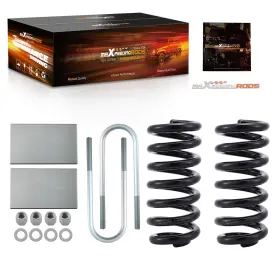 Maxpeedingrods 9cfa65 2 Inch Front 4 Rear Lowering Kit For Chevy Silverado C10 2wd 1963-1972 Drop Spring
