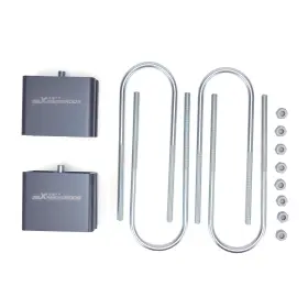 9cyqtz Maxpeedingrods Universal Leaf Spring Lowering Block Kit 4in Drop With U-bolts And Hardware Aluminum