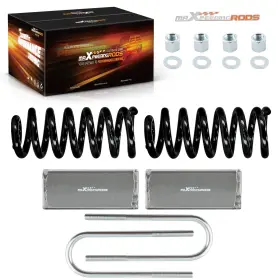 9f54hs Maxpeedingrods 1 Inch Front 3 Rear Lowering Coils Kit For Chevy Silverado Gmc Sierra 1963-1972