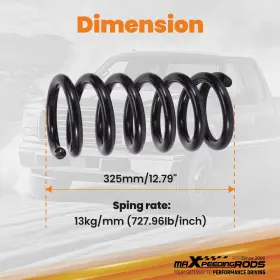9k65z8 Maxpeedingrods Front 1 Inch Drop Coil Springs For Ford F150 2wd 1997-2003 Lowering Kit 727lb/in