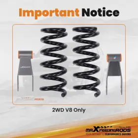 9xdtgw Maxpeedingrods Front 2 Inch Rear 1 -2 Drop Kit Lowering Shackles For Chevy Gmc C1500 2wd 1988-1998