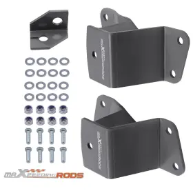 Bc4vt7 Maxpeedingrods 2 Inch Rear Axle Drop Hangers Lowering Kit For Chevy Gmc C1500 1/2 Ton 1988-1998