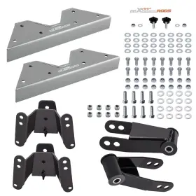 Bfo5x7 Maxpeedingrods Rear 4 Inch Lowering Shackles And Hangers With C-notch For Gmc C1500 Pick Up 73-87