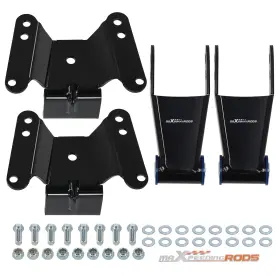 Cb694k Maxpeedingrods 4 Inch Rear Drop Lowering Kit For Chevy C10 Gmc C15 / C1500 73-87 Shackles Hangers