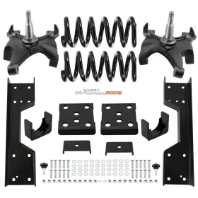Cbvzp5 Maxpeedingrods Front 4inch Rear 6 Inch Drop Kit For Chevrolet Gmc C1500 88-98 With 1.25 Rotors V8