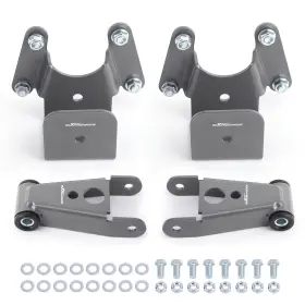 Crqx4a Maxpeedingrods 4 Inch Rear Drop Lowering Kit Shackle Hanger Fit Dodge Ram Charger 2wd 1976-1990
