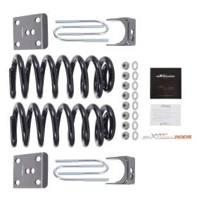 Crzts9 Maxpeedingrods 3 Inch Front 5 Rear Drop Lowering Springs Flip Kit For Ford F100 F150 2wd 80-1996