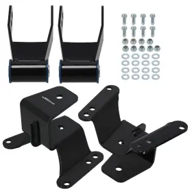 D3ju5z Maxpeedingrods 4 Inch Drop Hanger Shackles Lowering Kit For Chevy C10 Gmc C15 2wd 1973-1987 Steel