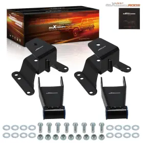D3xnbj Maxpeedingrods 4 Inch Rear Drop Lowering Kit Hanger Shackle For Chevrolet Gmc C10 2wd 1973-1987