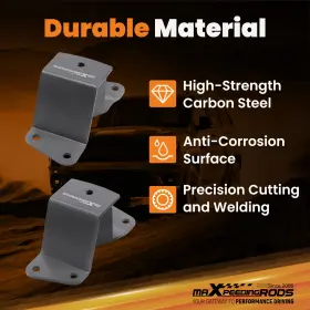 Dhpb72 Maxpeedingrods 2 Inch Rear Drop Hangers Lowering Kit For Chevy Gmc C1500 1988-1998 Carbon Steel #3