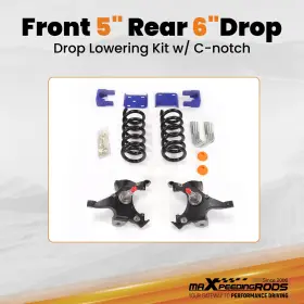 Dk9w5b Maxpeedingrods Front 5 Inch Rear 6 Drop Kit For Chevrolet Gmc C1500 1988-1998 With 1.25 Rotors V8