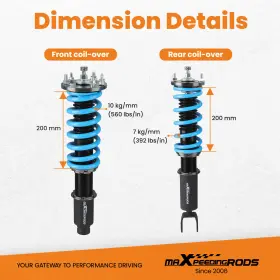 Dz3ynj Maxpeedingrods Shocks Struts Adjustable Coilovers Kits For Honda Accord 2008-12 #3 Dz3ynj Maxpeedingrods Shocks Struts Adjustable Coilovers Kits For Honda Accord 2008-12 #3