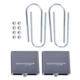 Ecuz9t Maxpeedingrods 4 Inch Billet Aluminum Suspension Lowering Kit Drop Blocks With U-bolts Hardware