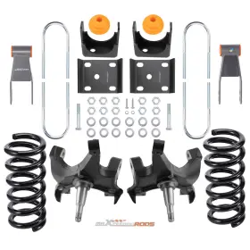 Fjgm2d Maxpeedingrods Front 4 Inch And Rear 7-8 Drop Kit For Chevrolet Gmc C1500 88-98 With Coil Spring