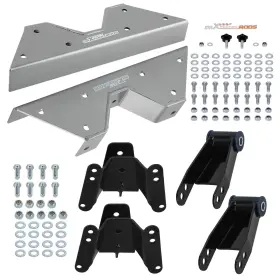 Fs8pcb Maxpeedingrods Rear 4 Inch Lowering Shackles And Hangers With C-notch For Chevrolet C10/r10 73-1987
