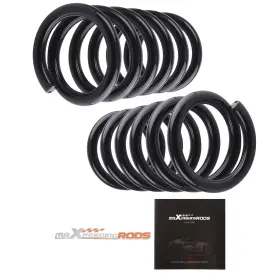 Fu6ko9 Maxpeedingrods Chrome Silicon Front Springs For Dodge Ram Charger D100 D150 72-93 3 Inch Drop