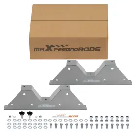 Fvu41p Maxpeedingrods Rear C-notch Bracket Kit For Chevrolet C10 R10 Gmc C15 C1500 2wd 1973-1987