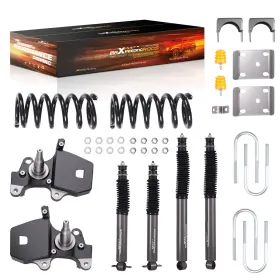 Gbf87j Maxpeedingrods Suspension Drop Kit With Shocks For Ford F-150 2wd 97-03 3 Inch Front 6 Rear