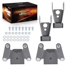 Guwld8 Maxpeedingrods 4 Inch Rear Drop Lowering Kit Shackle Hanger For Dodge Ram Charger D100 1972-1993