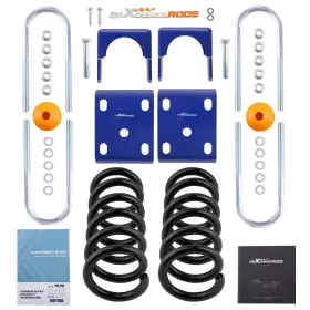 Gv0wae Maxpeedingrods Drop 3 Inch Front Coil Springs 6 Axle Flip Kit For Chevy Gmc C1500 2wd 1988-98