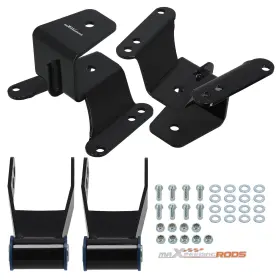 Gwc8fq Maxpeedingrods 4in Rear Drop Lowering Kit Hanger Shackle For Chevy Gmc C10 2wd 1973-1987