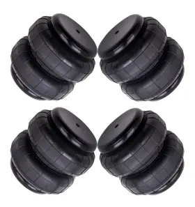 Hdqve8 Maxpeedingrods 4 Pieces Heavy Duty 2500lb 1/2 Inch Npt Double Bellow Air Suspension Spring Bag #2