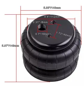 Hdqve8 Maxpeedingrods 4 Pieces Heavy Duty 2500lb 1/2 Inch Npt Double Bellow Air Suspension Spring Bag #3