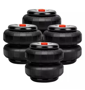 Hdqve8 Maxpeedingrods 4 Pieces Heavy Duty 2500lb 1/2 Inch Npt Double Bellow Air Suspension Spring Bag
