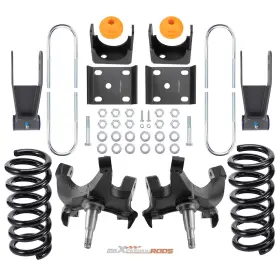 He0slv Maxpeedingrods 4 Inch /7-8 Drop Spindles Coils Shackles Kit For Chevy Gmc C1500 1988-1998
