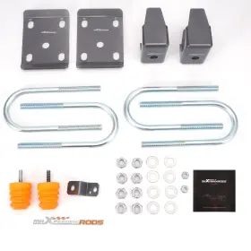 Ic14fy Maxpeedingrods 6 Inch Rear Suspension Drop Kit With U-bolts For Ford F-150 1997-2004 Complete Set