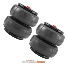 Iksxg3 Maxpeedingrods 2x Universal Air Ride Suspension Bag Standard 2600 Lb 1/2 Inch Npt Single Port