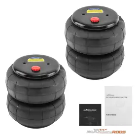 Iqrs2x Maxpeedingrods 2x Universal Air Ride Suspension Bag Standard 2600 Lb 1/2 Inch Npt Single Port