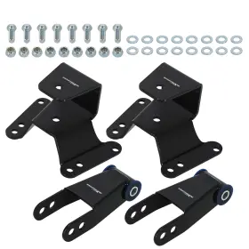 Iskua7 Maxpeedingrods 4 Inch Drop Hanger And Shackles Lowering Kit For Chevy C10 2wd 73-87 Powder Coated