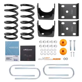 Itm0u7 Maxpeedingrods 3 Inch / 6 Drop Lowering Kit For Chevy Silverado Gmc Sierra C1500 2wd 1988-1998