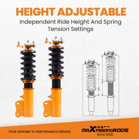 J1brog Maxpeedingrods 24 Way Damper Adjustable Coilovers Springs Kit For Mitsubishi Lancer 2008-2016 #3