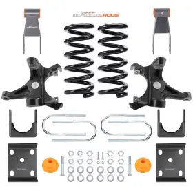 Joh9q1 Maxpeedingrods Performance Lowering Kit 4/7 Inch Drop For Chevy Gmc C1500 1988-98 2wd Spindle&coil