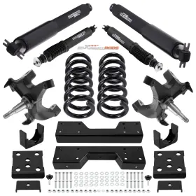 Jyug0o Maxpeedingrods Front 4 Inch Rear 6 Lowering Kit With Shock For Chevy Gmc C1500 88-98 1.25 Rotors