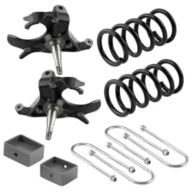 Klbm5g Maxpeedingrods 5 Inch / 4 Drop Lowering Kit For Chevy S10 Gmc S15 1982-04 Blazer 83-94 V6 2wd