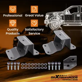 Kq4e9p Maxpeedingrods 2 Inch Lowering Drop Hangers For Chevrolet Gmc C1500 2wd 1988-1998 Steel #2