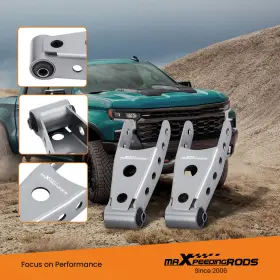 L1wvm4 Maxpeedingrods Pair 2 Inch -3 Rear Drop Shackles Lowering Kit For Chevy Silverado 1500 2007-2018 #3