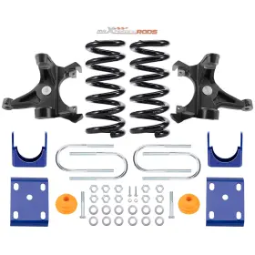 L46ijz Maxpeedingrods Front 4 Inch Rear 6 Drop Kit For Chevy Gmc C1500 88-98 With 1.25 Rotors V8