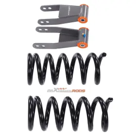 Lx509w Maxpeedingrods Front 2 Inch Rear 1 -2 Drop Kit Spring Shackles For Chevy Gmc C1500 2wd 1988-1998