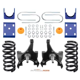 Lyf4hv Maxpeedingrods Front 4 Inch Rear 6 Drop Kit For Chevrolet Gmc C1500 1988-1998 With 1.25inch Rotors V8