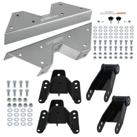 M20e4d Maxpeedingrods 4 Inch Lowering Shackles And Hangers With C-notch For Gmc C15 2wd 1973-1987