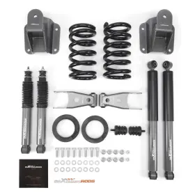 Muw491 Maxpeedingrods Nitrogen Charged Drop Kit For Dodge Ram 1500 2wd V8 94-99 Front 2-3 Inch Rear 4