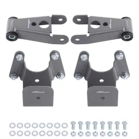 Mx79qp Maxpeedingrods Rear 4 Inch Drop Lowering Shackle Hanger Kit For Dodge Charger D100 2wd 1974-1992